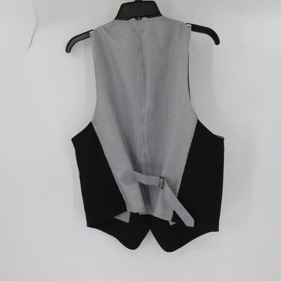 John Varvatos Vest Mens small viscose Blend Striped Gilet Waistcoat gray formal - Picture 4 of 12